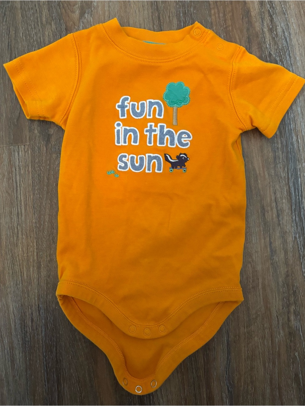 Gymboree Orange "Fun in the Sun" Baby Onesie